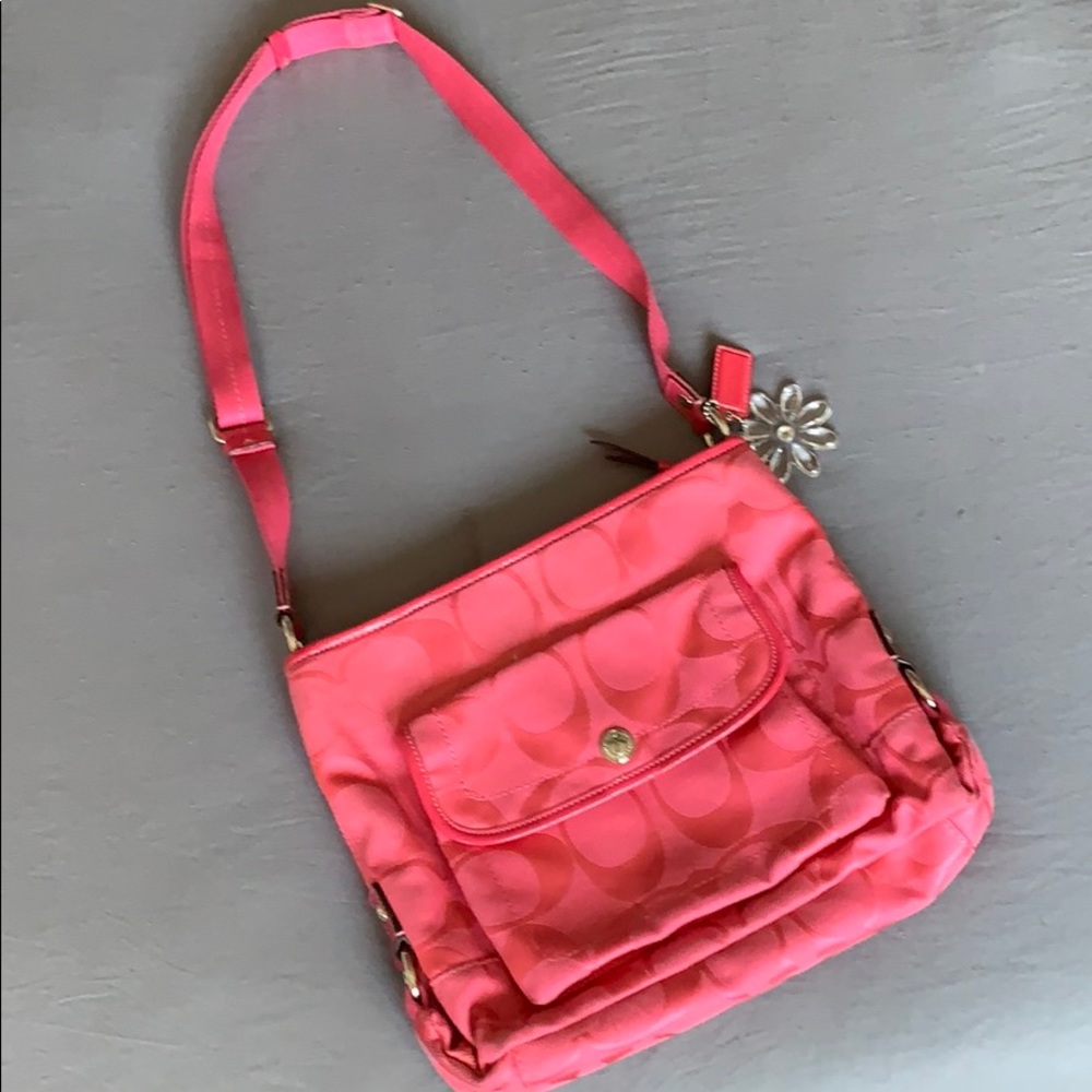 ☆Pink satchel coach bag☆